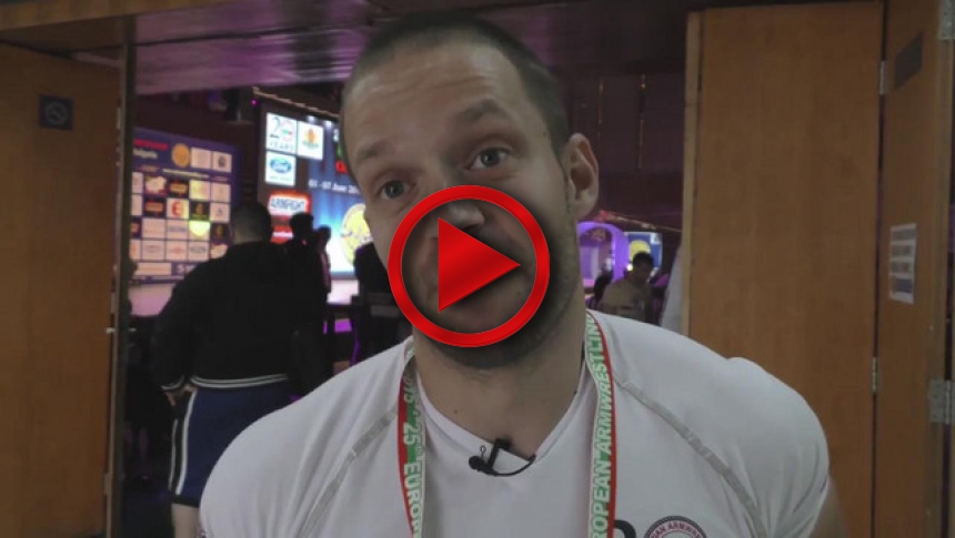 Hristo Delidzhakov from Bulgaria on European Armwrestling Championship 2015 # Armbets.tv # фкьиуеыюем