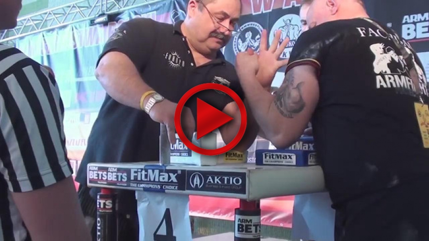 Polish National Armwrestling Championships 2011   left  - Mirek Krawczak (2) # Armbets.tv # фкьиуеыюем