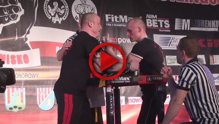 Polish National Armwrestling Championships 2011   left  - Marek Pachla & Radek Staron (1) # Armbets.tv # фкьиуеыюем